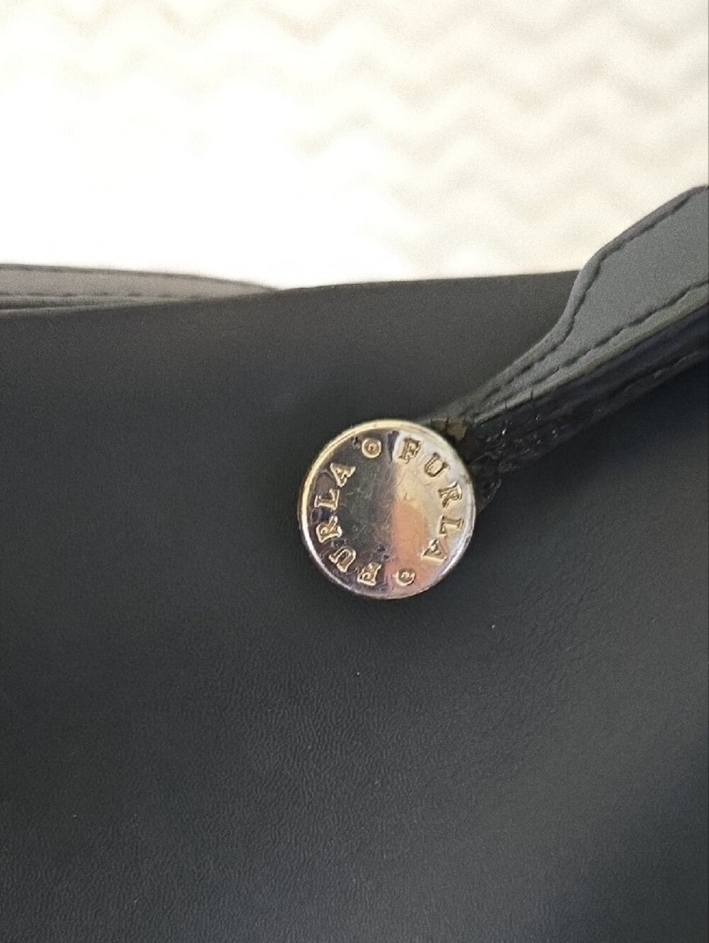 Furla Smooth Black Leather Tote - Picture 3 of 9